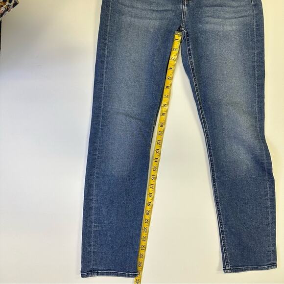 JEN7 by Seven for All Mankind Size 4 Slim Boyfriend Jeans Medium Blue Denim - Picture 7 of 7